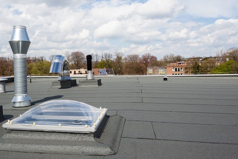 Rooftop HVAC curb flashing detail by a commercial roofing St Louis crew